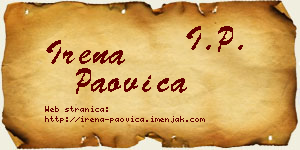 Irena Paovica vizit kartica